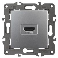 Розетка HDMI без рамки Эра Elegance 1-м. алюминий картинка